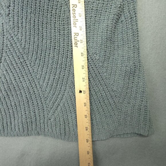 J Jill Sweater Women L Sage Green Chenille Mock Neck Pullover Chunky Plush Tunic - Picture 8 of 11